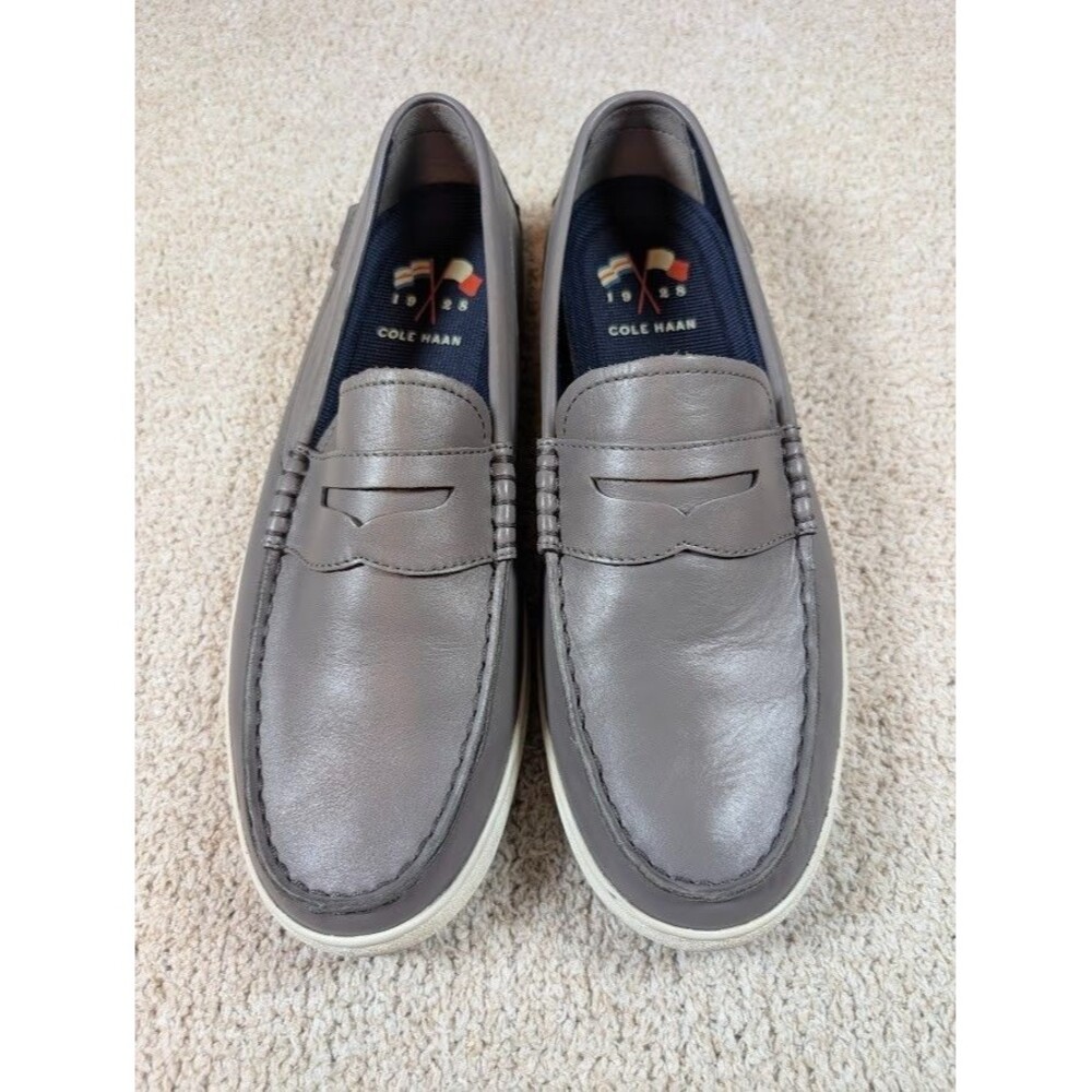 Cole Haan Nantucket Penny Loafers Men’s 10M Gray Leather Slip On Shoes C27792